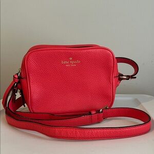 Kate Spade Coral Pebbled Leather Crossbody Bag Mulberry Street